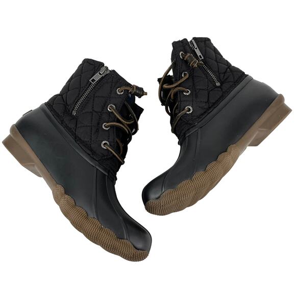 Sperry Women's Saltwater Quilted Duck Boot 6M Black - Picture 7 of 12